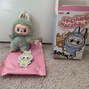 Exciting Macaron Kids Plush Vinyl Face Toy - Green